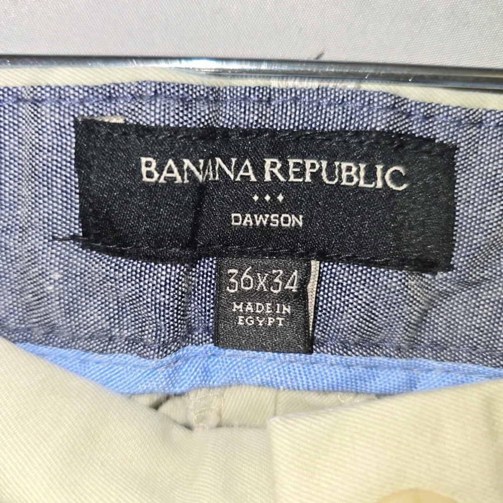 Banana Republic Chinos 36x34 Mens Khaki Dawson Straight Leg Cotton Pants
